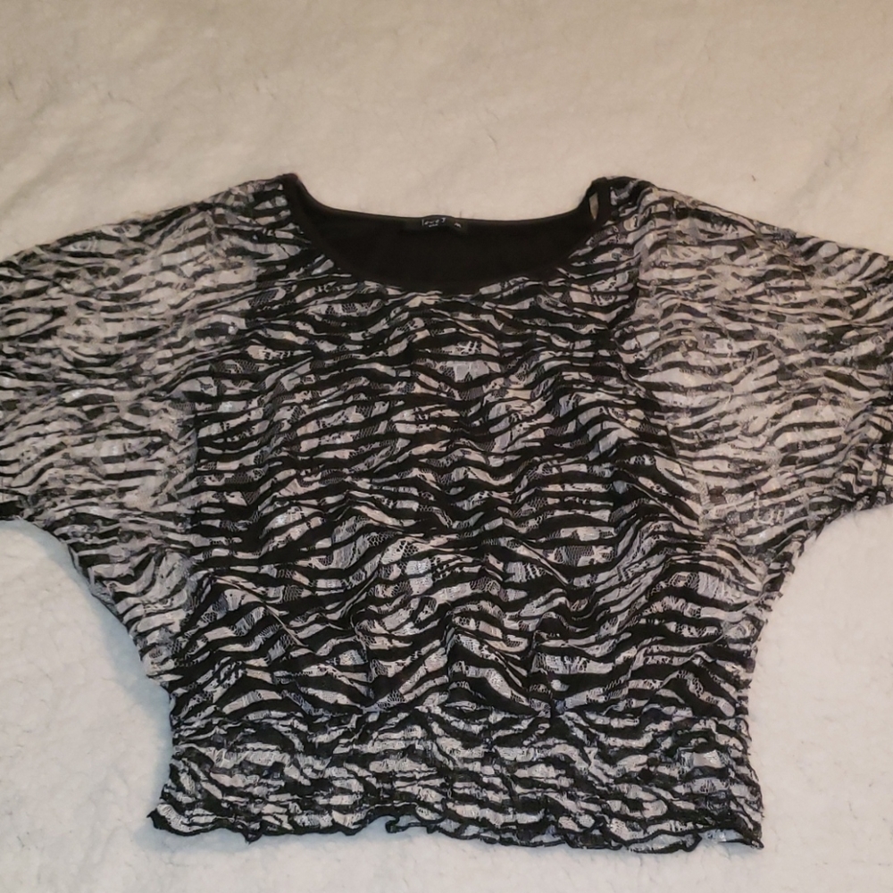Zebra lacy top